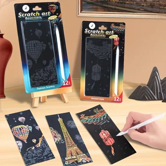 Discover the Joy of Creativity with Our Scratch Art Bookmarks Set - Image 5