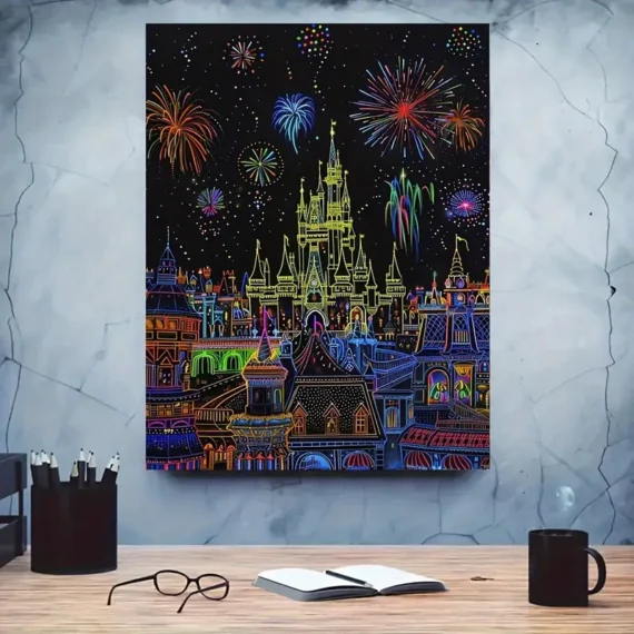 Eiffel Tower Canvas Poster:Scratch Paint - Image 4