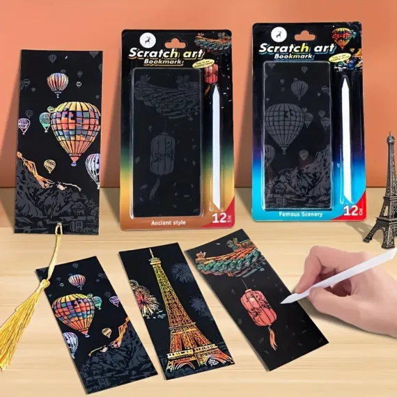 Discover the Joy of Creativity with Our Scratch Art Bookmarks Set - Image 2