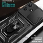 Sliding Camera Cover Design TPU+PC Phone Case, For Redmi 12 5G - Image 6