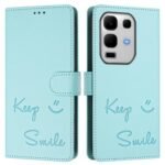 Smile Embossing RFID Leather Phone Case, For Infinix Note 50s - Image 2