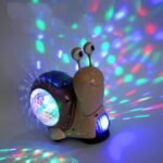 Children Electrical Crawling Snail Toys Sound And Light Projection Snail Fun Toys, Snail Gray, Snail Green - Image 2