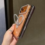 Transparent Colorful Metal Ring Holder MagSafe Phone Case, For iPhone 16 - Image 3