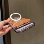 Transparent Colorful Metal Ring Holder MagSafe Phone Case, For iPhone 16 - Image 4