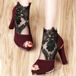 Summer Women Chunky Heel Peep Toe Sandals Sexy Lace High Heels, 40, 41 - Image 4