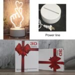 White Base Creative 3D Tricolor LED Decorative Night Light, Button Plug Version, Jellyfish, Love Balloon Bear, Castle in the Sky, Have You All the Way, Love Bear - Image 4