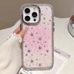 Holographic Starry Pattern TPU Hybrid IMD Full Coverage Phone Case, For iPhone 16 Pro Max
