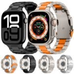 Three Beads Titanium Alloy Metal Watch Band, For Apple Watch SE 2023 44mm - Image 8